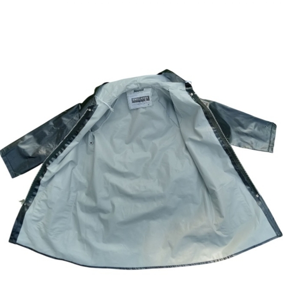 Vintage 1984 Transformers Black Hooded Raincoat Children's Size 7 Soundwave OBO - Picture 4 of 16